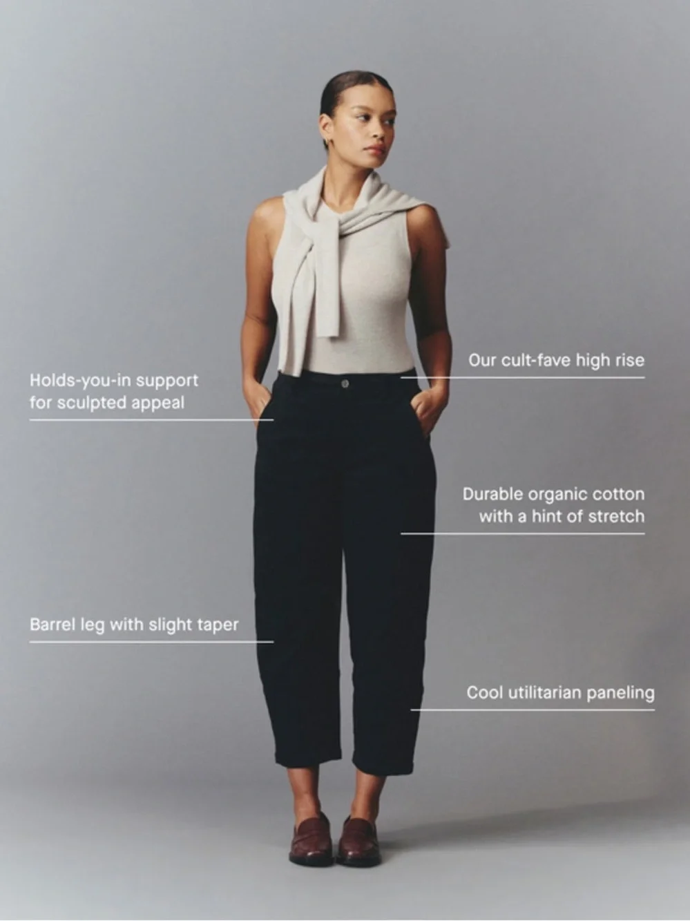 Everlane The Utility Barrel Pant High Waist Cropped Rosewood Pink Brown Size 8